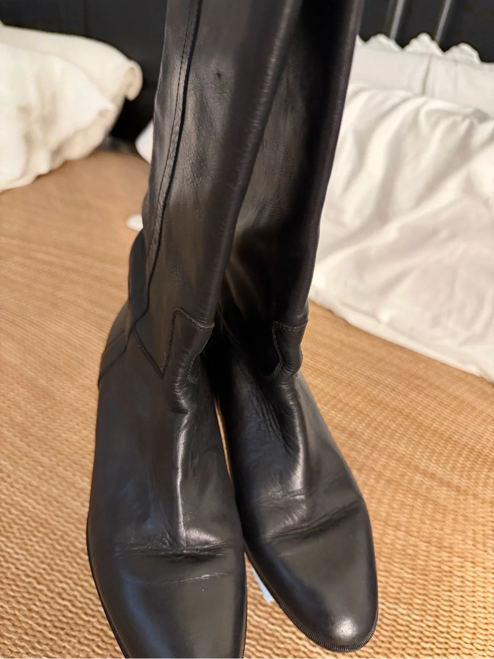Saks Fifth Avenue Black Leather Over-the-Knee Riding Boots